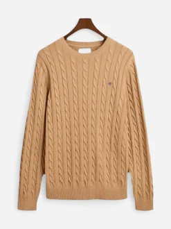 Gant neule, COTTON CABLE Beige