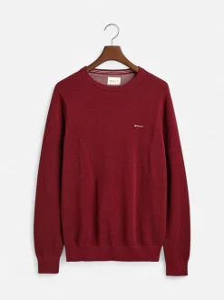 Gant neule, COTTON PIQUE C-NECK Viininpunainen