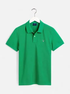Gant Pikeepusero, Solid Pique Regular Fi Omenanvihreä
