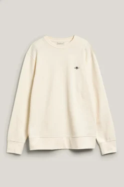 Gant TEXTURE C-NECK SWEAT- miesten neule Luonnonvalkoinen