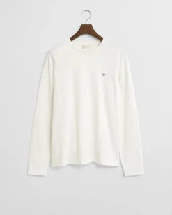 Gant t-paita, REG T LS T-SHIRT Luonnonvalkoinen