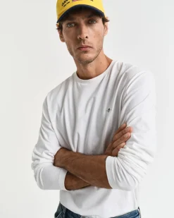 Gant t-paita, REG T LS T-SHIRT Luonnonvalkoinen