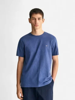 Gant t-paita, SOLID T-SHIRT Tummansininen