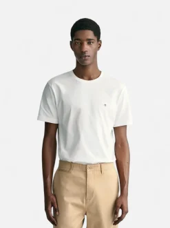 Gant t-paita, SOLID T-SHIRT Valkoinen