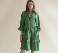 Gauhar mekko Ruffled Dress Meadow, vihreä