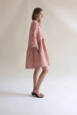 Gauhar mekko Shirt Dress Leonie, vaaleanpunainen kuosi