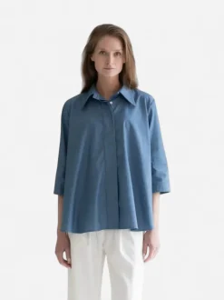 Gauhar naisten kauluspaita Maxlin Shirt Light Sapphire, sininen indigo