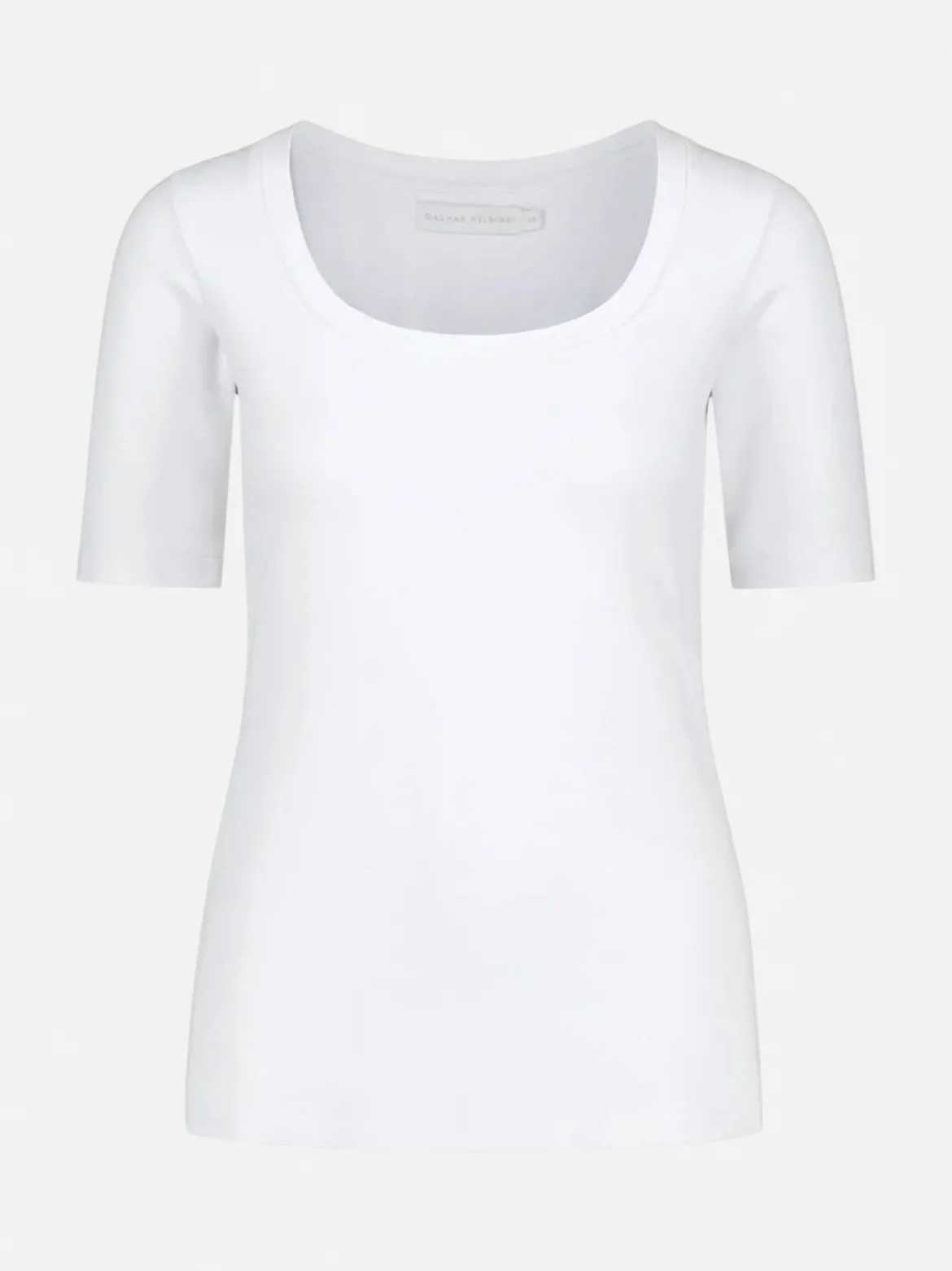 Gauhar naisten paita, SQUARE NECKLINE T-SHIRT WHITE Valkoinen