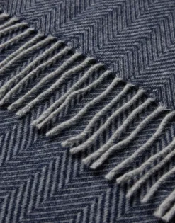 Gino Marcello huivi Heringbone Scarf, sininen kuosi