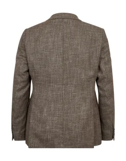 Gino Marcello miesten bleiseri Linen Look Blazer, ruskea kuosillinen