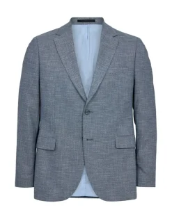 Gino marcello miesten bleiseri, LINEN LOOK BLAZER Sininen Kuosi