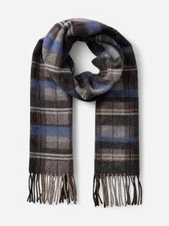 Gino Marcello miesten huivi Checked Scarf, ruskea ruutu
