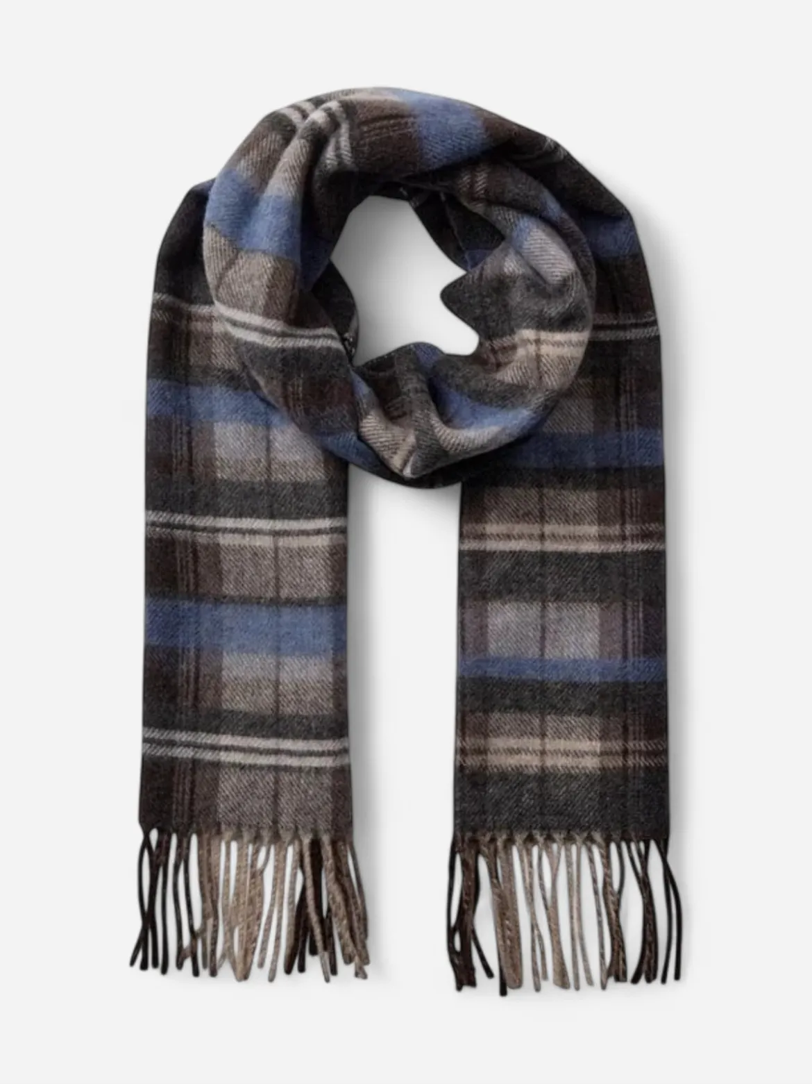 Gino Marcello miesten huivi Checked Scarf, ruskea ruutu