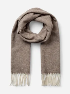 Gino Marcello miesten huivi Herringbone Scarf, tumma kameli