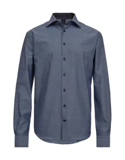 Gino marcello miesten kauluspaita K Micro Print Shirt, tummansininen