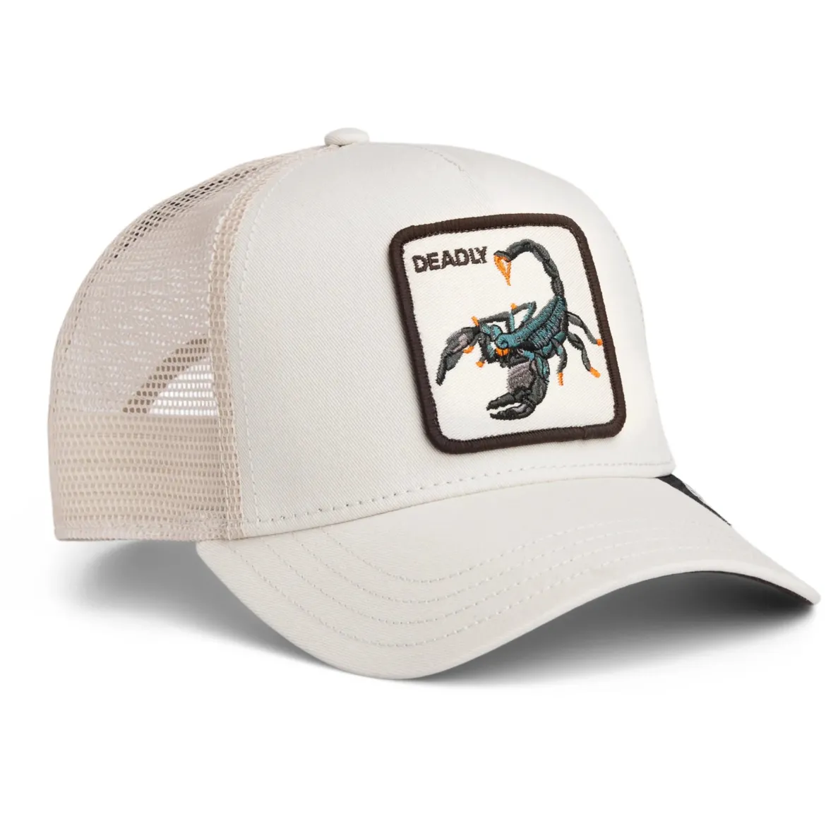Goorin Bros lippis Deadly Scorpion Trucker Chalk, luonnonvalkoinen