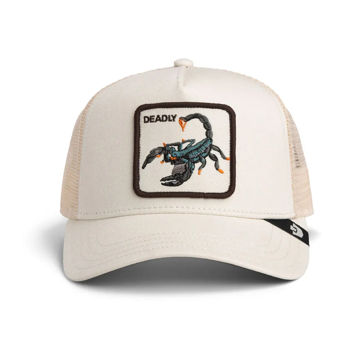 Goorin Bros lippis Deadly Scorpion Trucker Chalk, luonnonvalkoinen