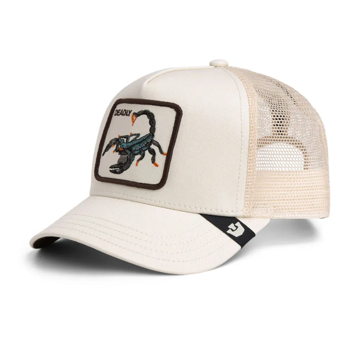 Goorin Bros lippis Deadly Scorpion Trucker Chalk, luonnonvalkoinen