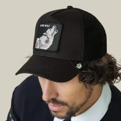 Goorin Bros lippis Lone Wolf Trucker, musta