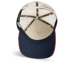 Goorin Bros lippis Rooster Trucker Navy Red, tummansininen