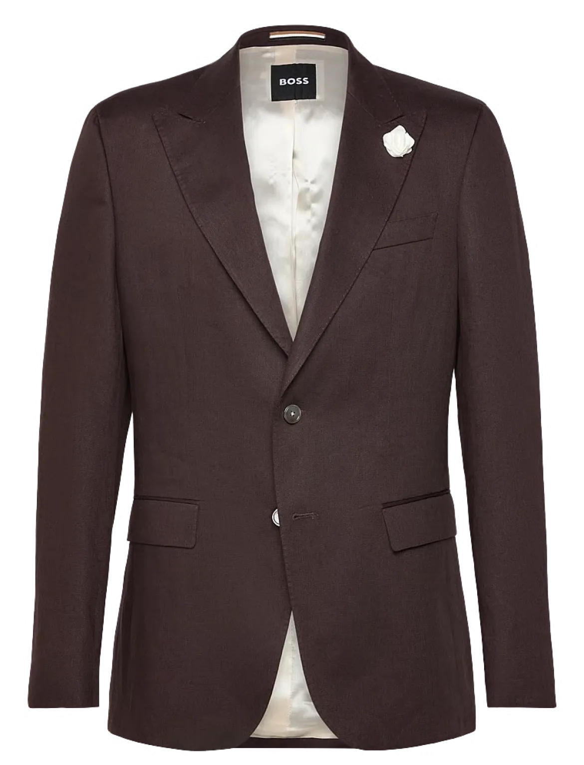 Hugo Boss miesten bleiseri H-Hutson-Peak-262, tummanruskea