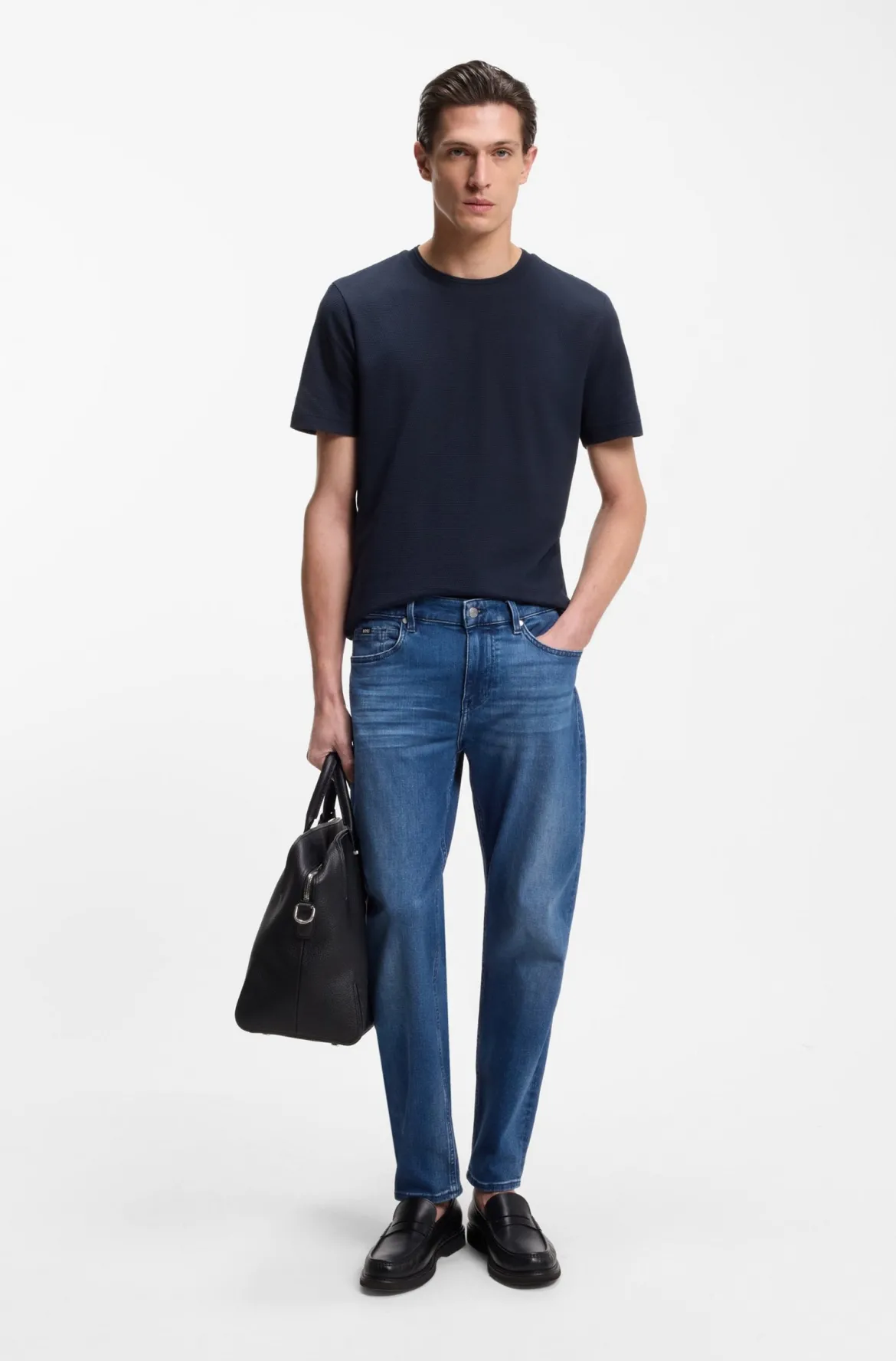 Hugo Boss miesten farkut H-RE Maine Medium Blue, sininen