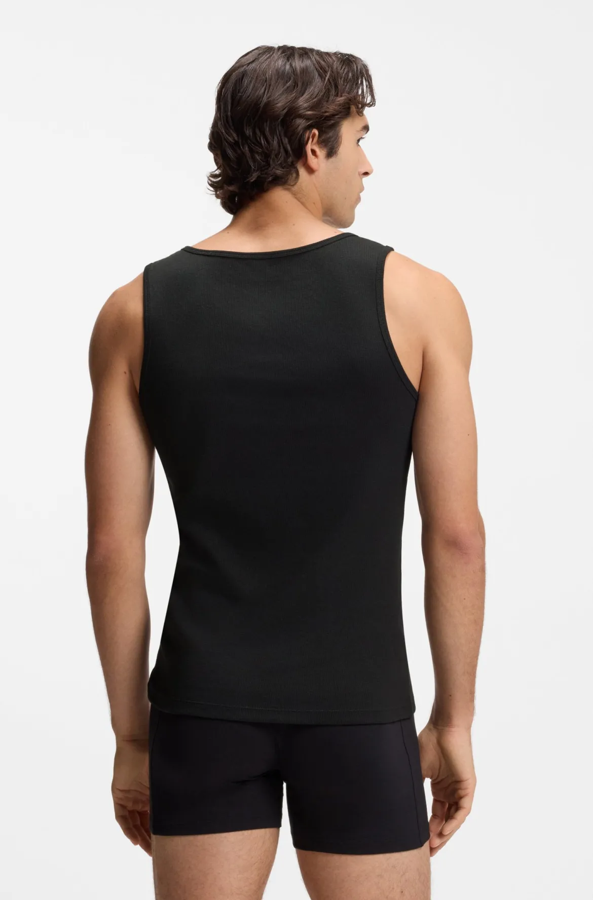 Hugo Boss miesten hihaton paita Tank Top Rib Classic, musta