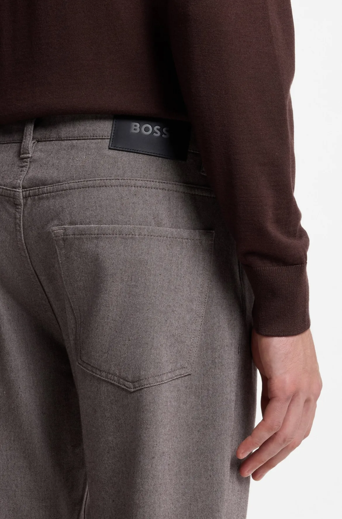 Hugo Boss miesten housut Maine, ruskea kuosillinen