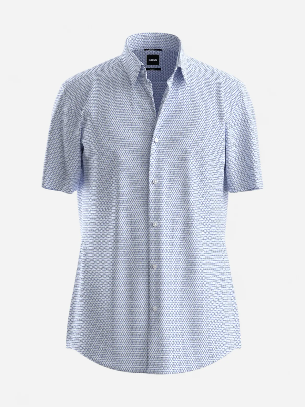 Hugo Boss miesten kauluspaidat lyhythihaiset P-ROAN-K-SH-F-262, sininen kuosi
