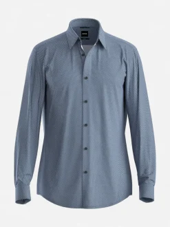 Hugo Boss miesten kauluspaita P-Liam-K-F-261, sininen kuosi