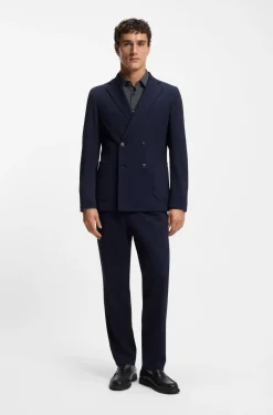 Hugo Boss miesten kauluspaita P-HANK-S-K-261 Performance Stretch, tummansininen