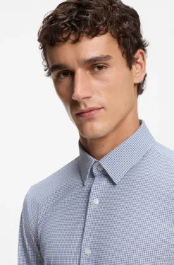 Hugo Boss miesten kauluspaita P-HANK-S-K-261 Performance Stretch, sininen
