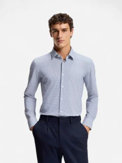 Hugo Boss miesten kauluspaita P-HANK-S-K-261 Performance Stretch, sininen