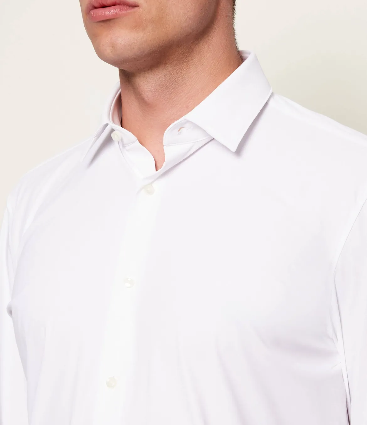 Hugo Boss miesten kauluspaita P-HANK-S-K-261 PERFORMANCE STRETCH, valkoinen