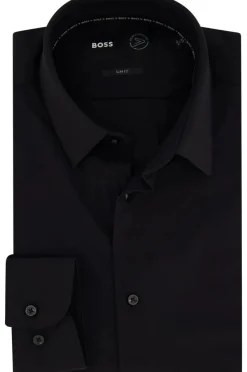 Hugo Boss Miesten Kauluspaita, P-HANK PERFORMANCE STRETCH KAULUSPAITA Musta
