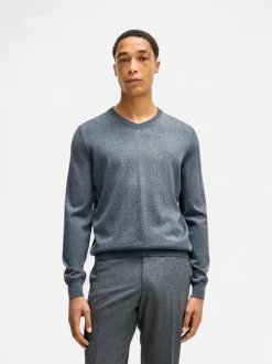 Hugo Boss miesten neule, BARAM-L V REG FIT Tummanharmaa