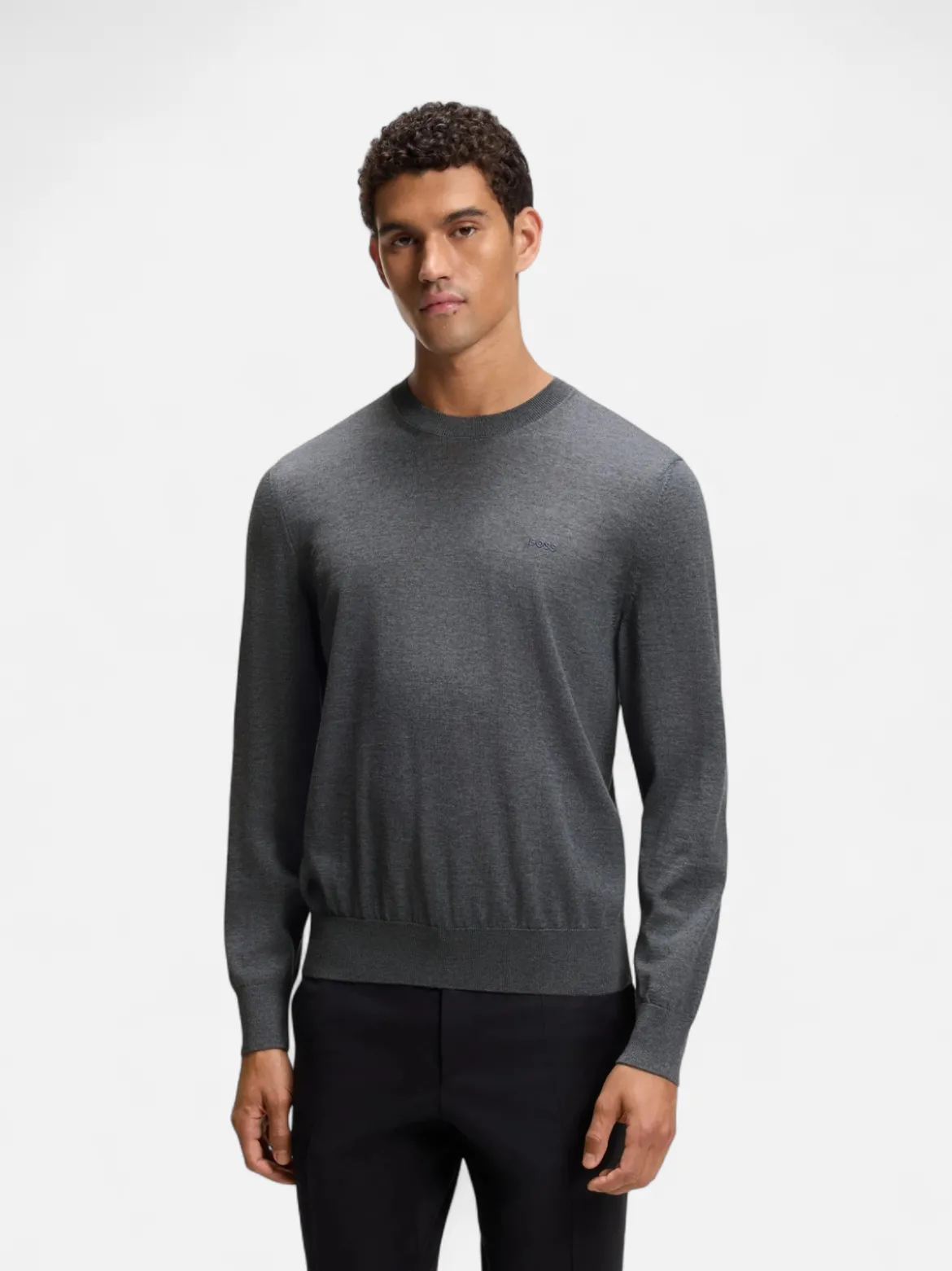 Hugo Boss miesten neulepusero H-Leno-L, keskiharmaa