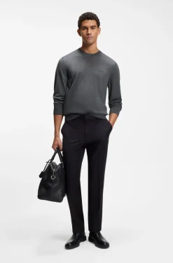Hugo Boss miesten neulepusero H-Leno-L, keskiharmaa