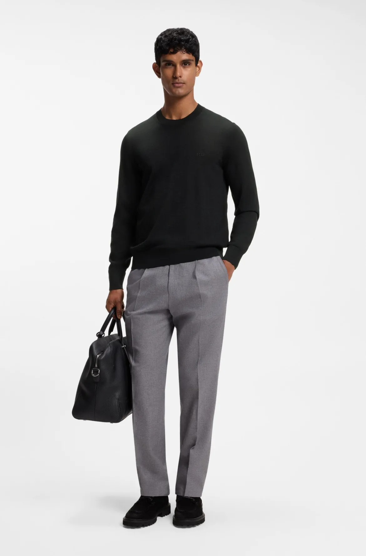 Hugo Boss miesten neulepusero H-Leno-L, musta
