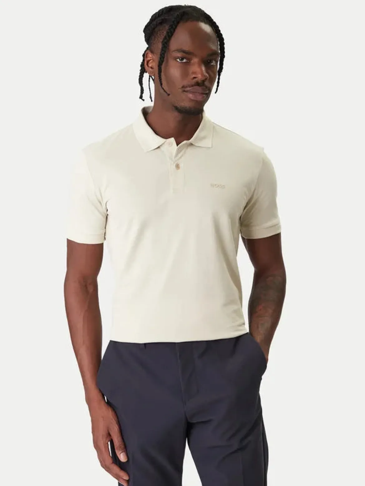 Hugo Boss miesten pikeepaita Pio 1 Polo Shirt, Beige