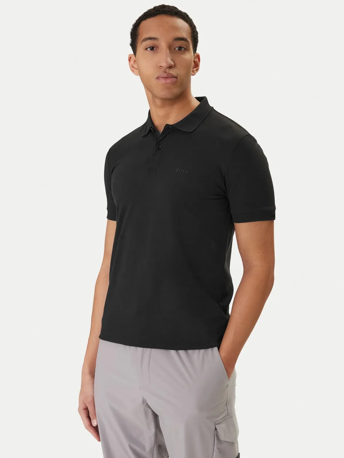 Hugo Boss miesten pikeepaita Pio 1 Polo Shirt, musta