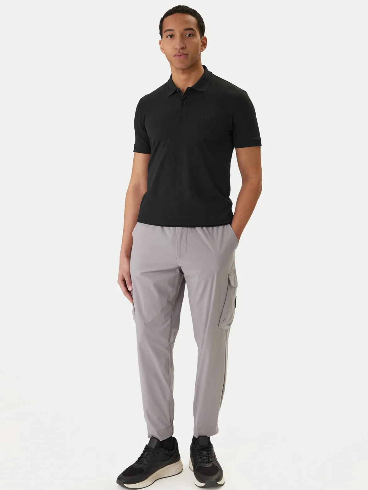 Hugo Boss miesten pikeepaita Pio 1 Polo Shirt, musta