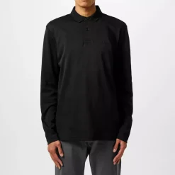 Hugo Boss miesten pitkähihainen polokauluspaita PIROL, musta