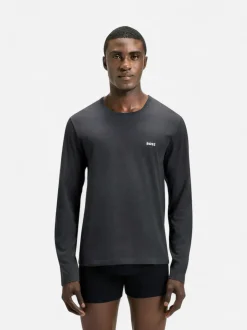 Hugo Boss miesten pitkähihainen paita, SHIRT RN CLASSIC Tummanharmaa