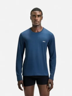 Hugo Boss miesten pitkähihainen paita, SHIRT RN CLASSIC Sininen, Indigo