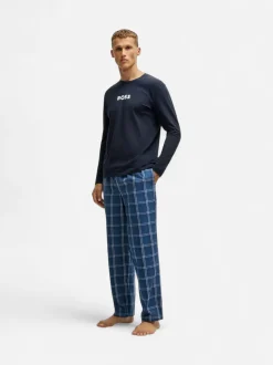 Hugo Boss miesten pyjama, K EASY LONG SET Tummansininen