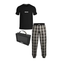 Hugo Boss Miesten Pyjamat ja yöasut Easy Long Set T-shirt musta