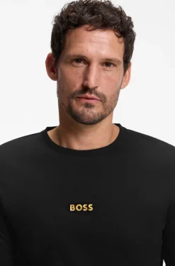 Hugo Boss miesten pyjama Xmas Long Set, musta