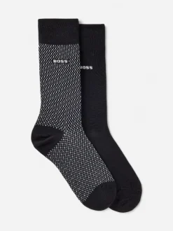 Hugo Boss Miesten Sukat, 2P RS MINIPATTERN Musta