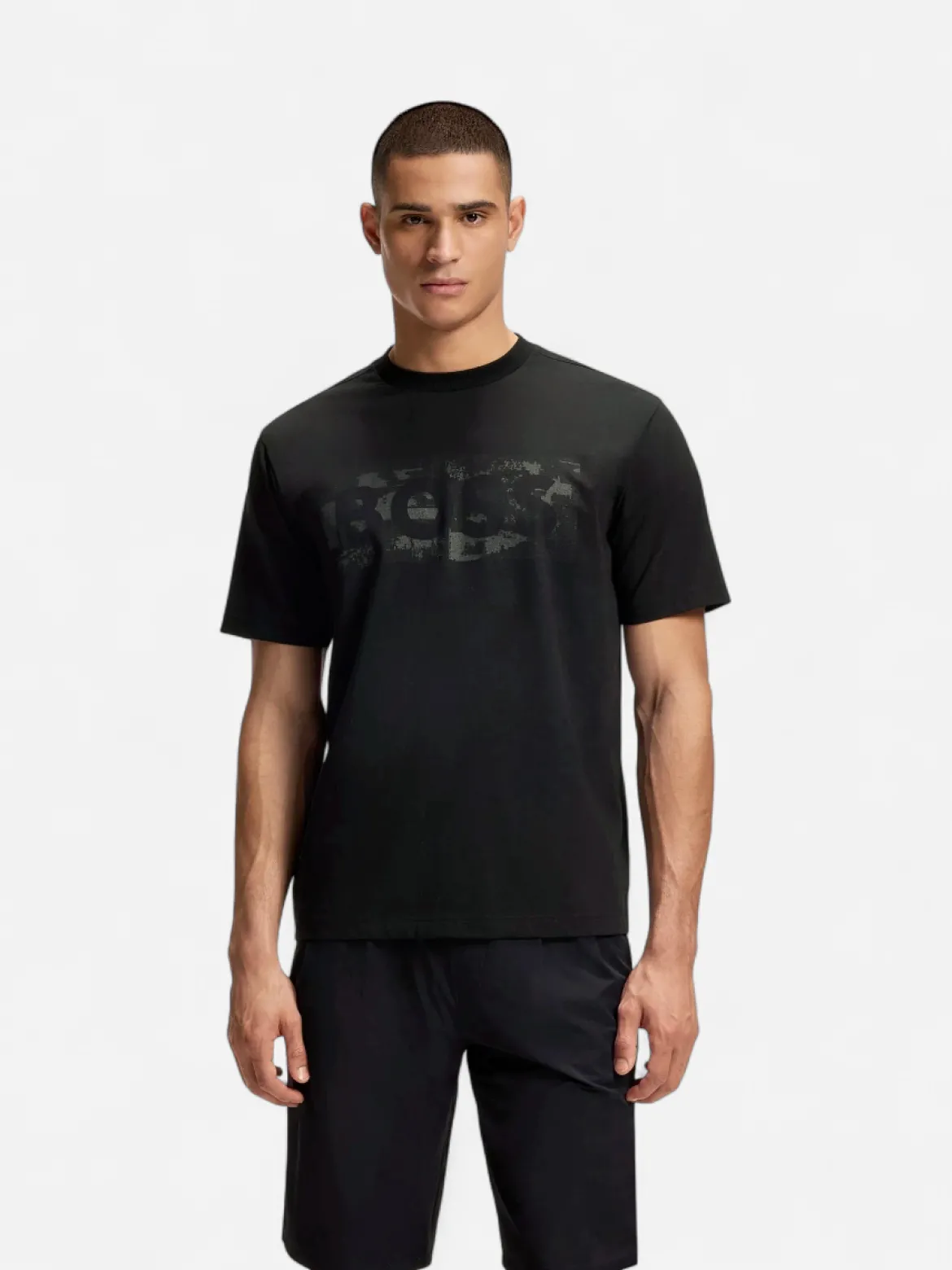 Hugo Boss miesten t-paita Globe LogoPattern, Musta